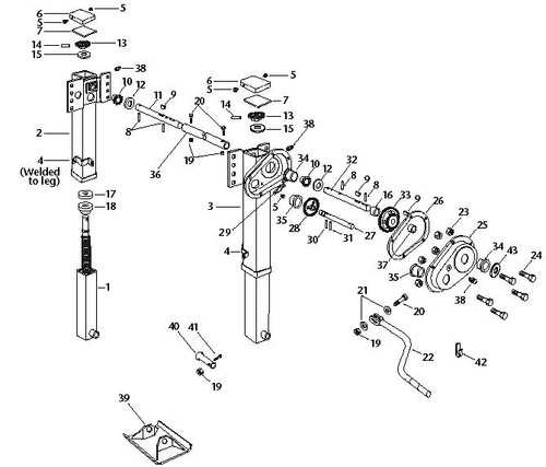 trailer landing gear parts diagram