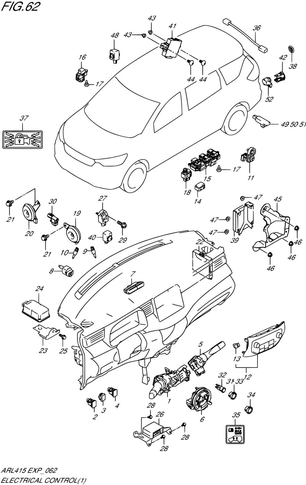 toyota sienna body parts diagram