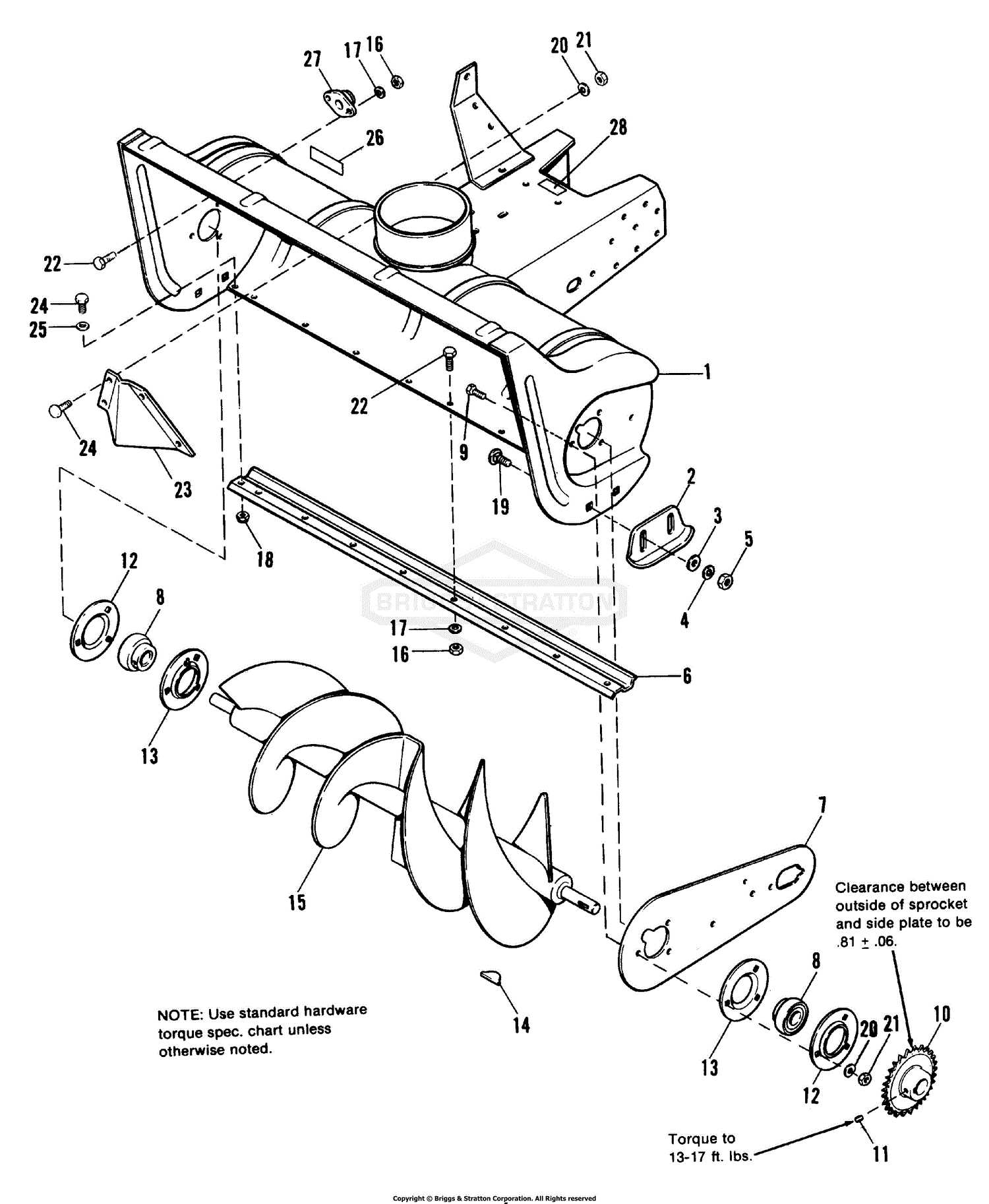 john deere 42 snow blower parts diagram