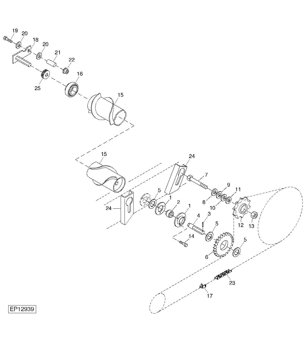 john deere 457 round baler parts diagram