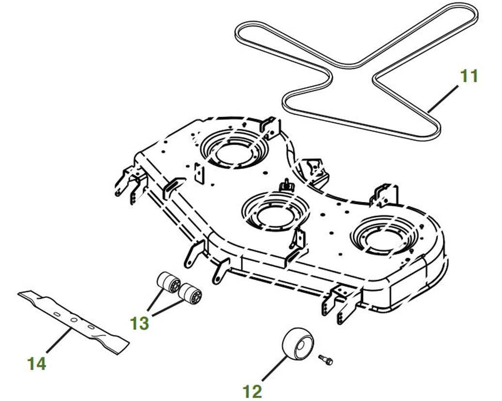 john deere 60 inch mower deck parts diagram