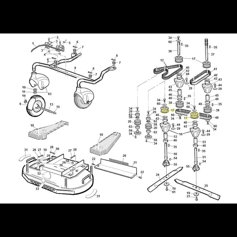 john deere 62d mower deck parts diagram