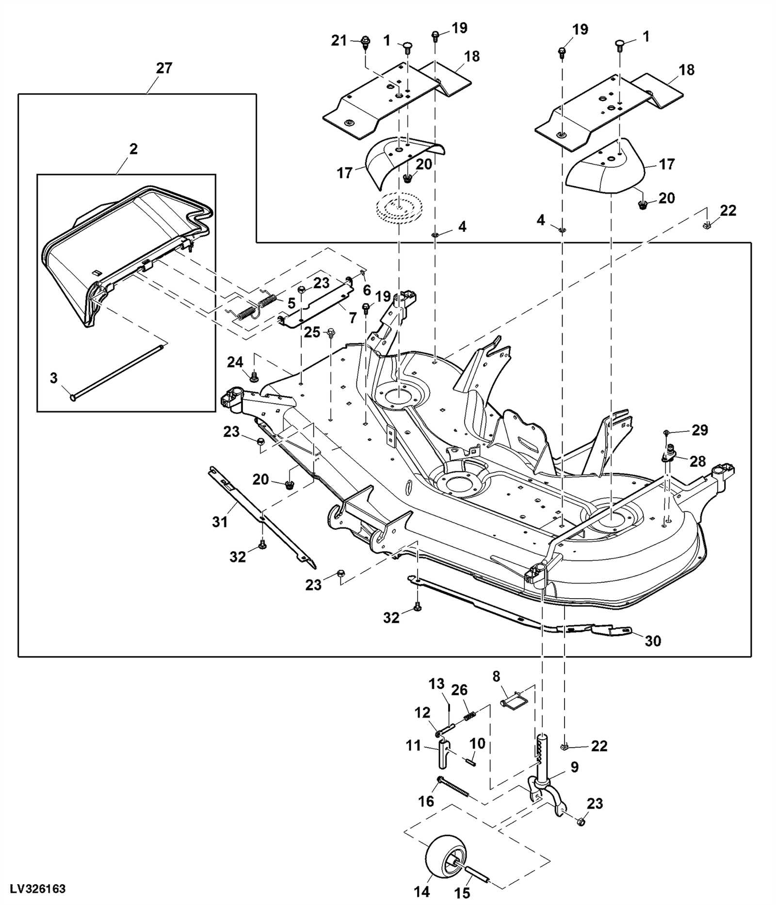 john deere 737 parts diagram