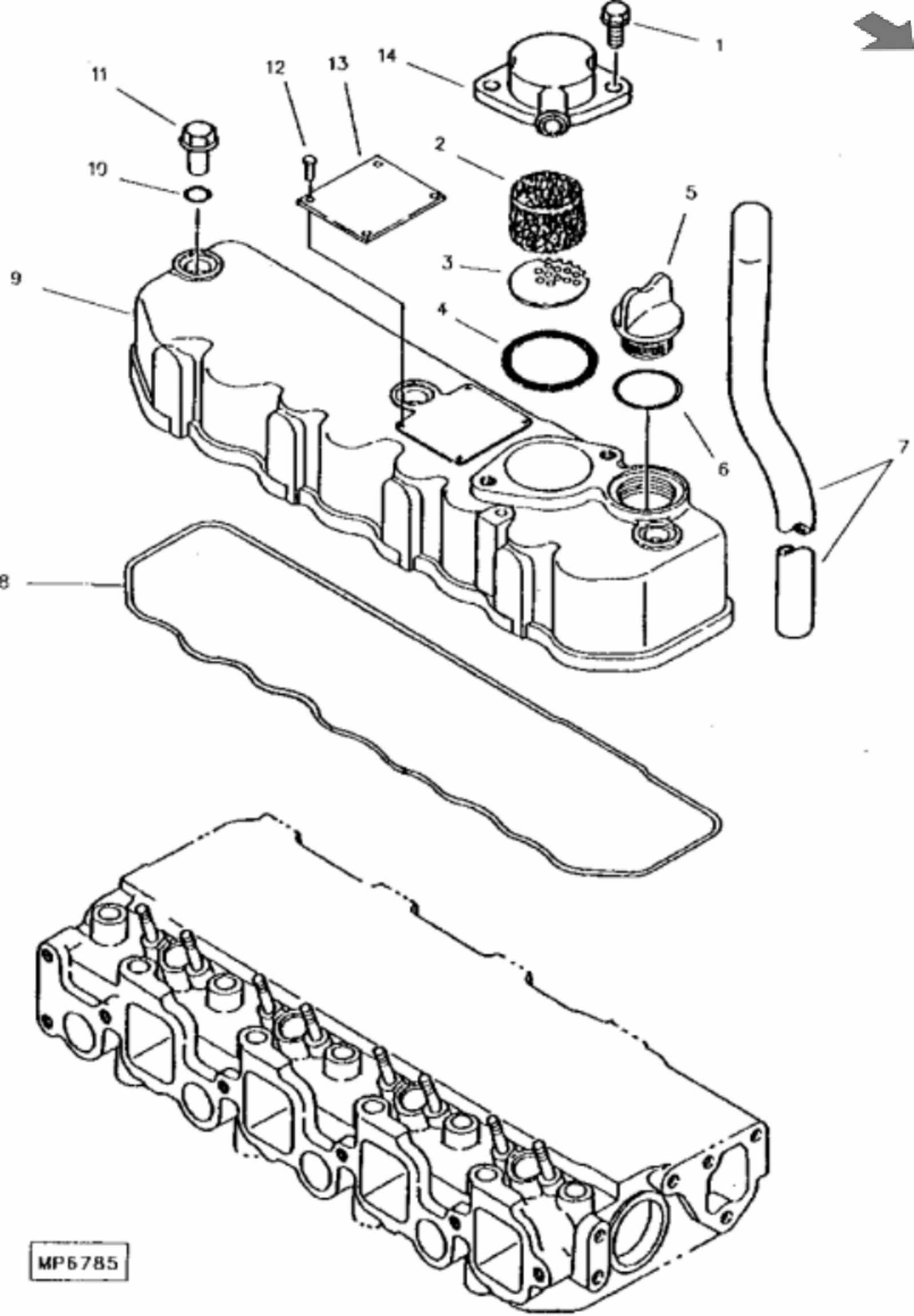 john deere 870 parts diagram