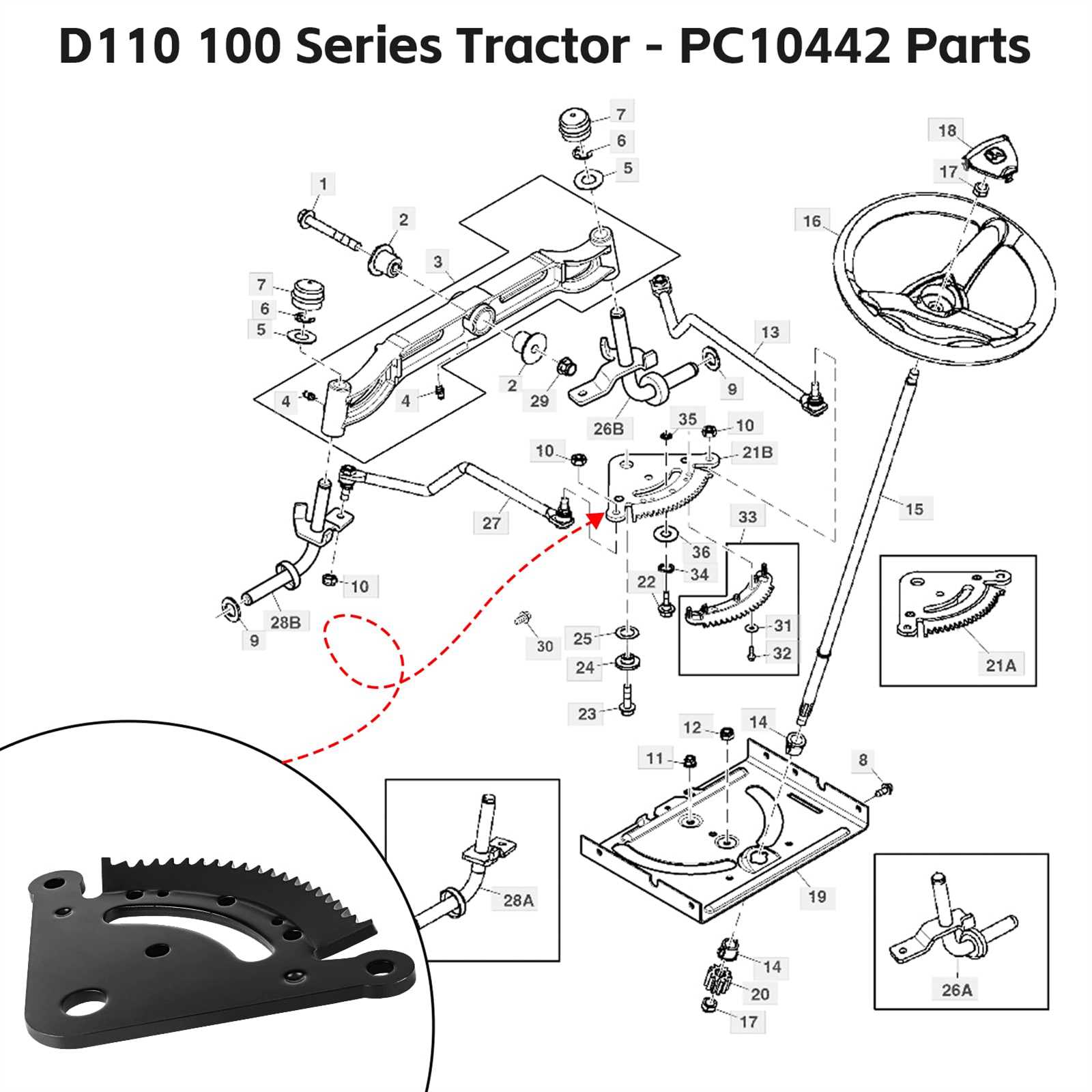 john deere d130 steering parts diagram