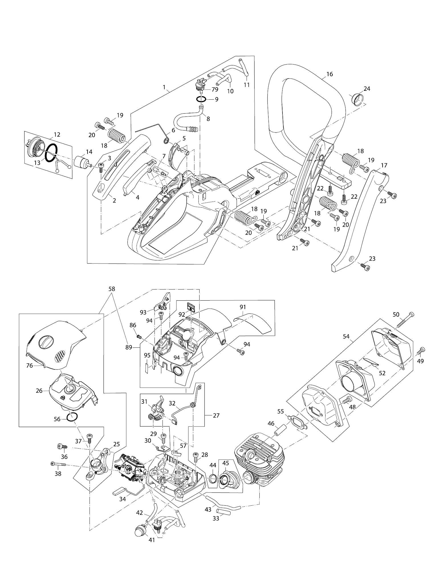 makita ek6101 parts diagram