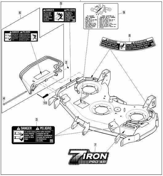 48 inch john deere 48 mower deck parts diagram