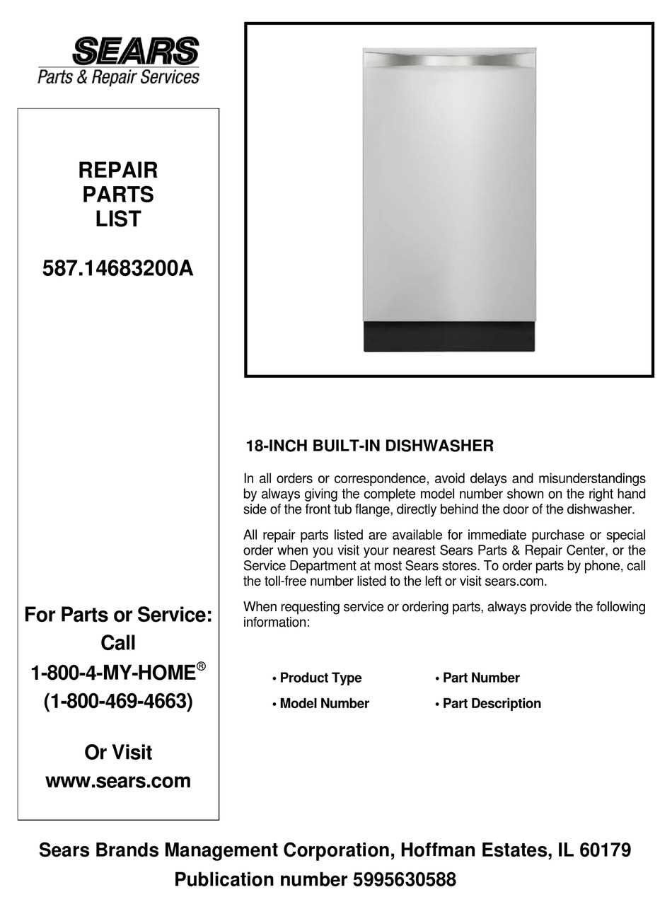 kenmore dishwasher 665 parts diagram