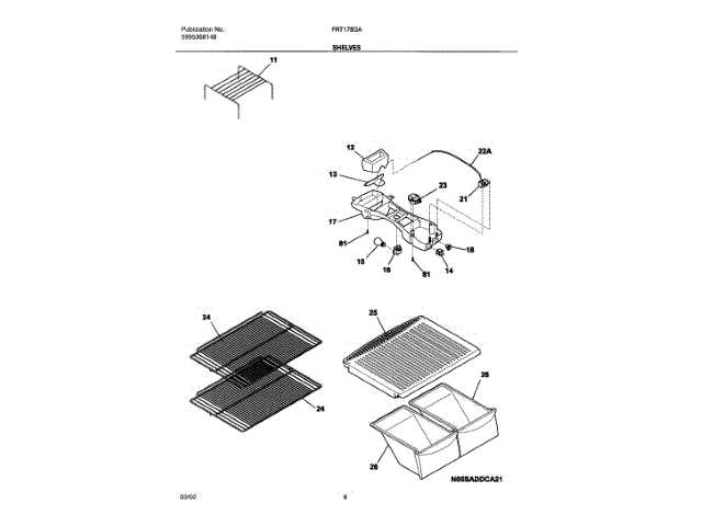 kenmore freezer model 253 parts diagram