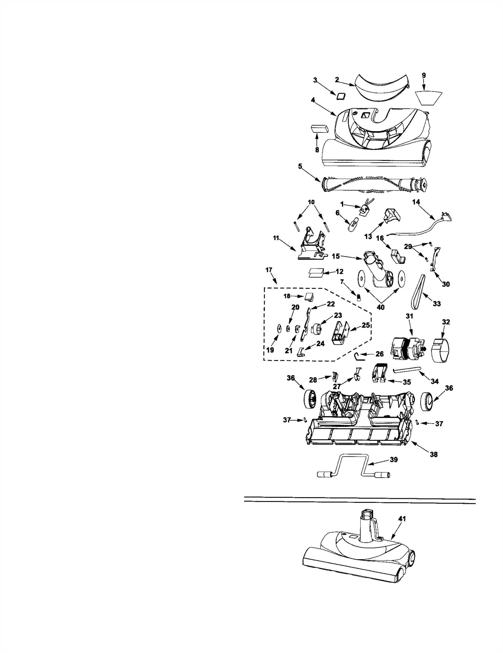 kenmore vacuum parts diagram