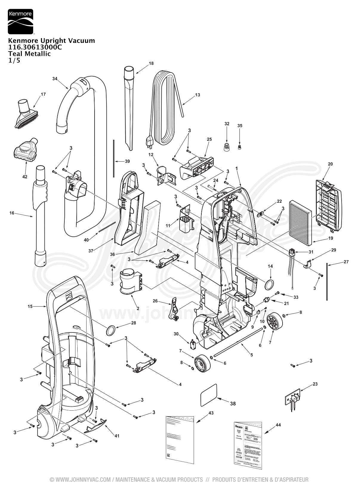 kenmore vacuum parts diagram