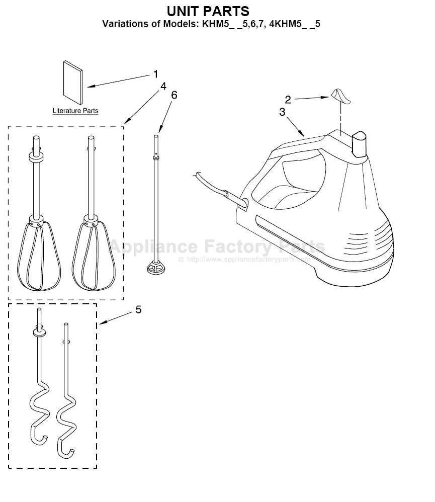 kitchenaid artisan parts diagram