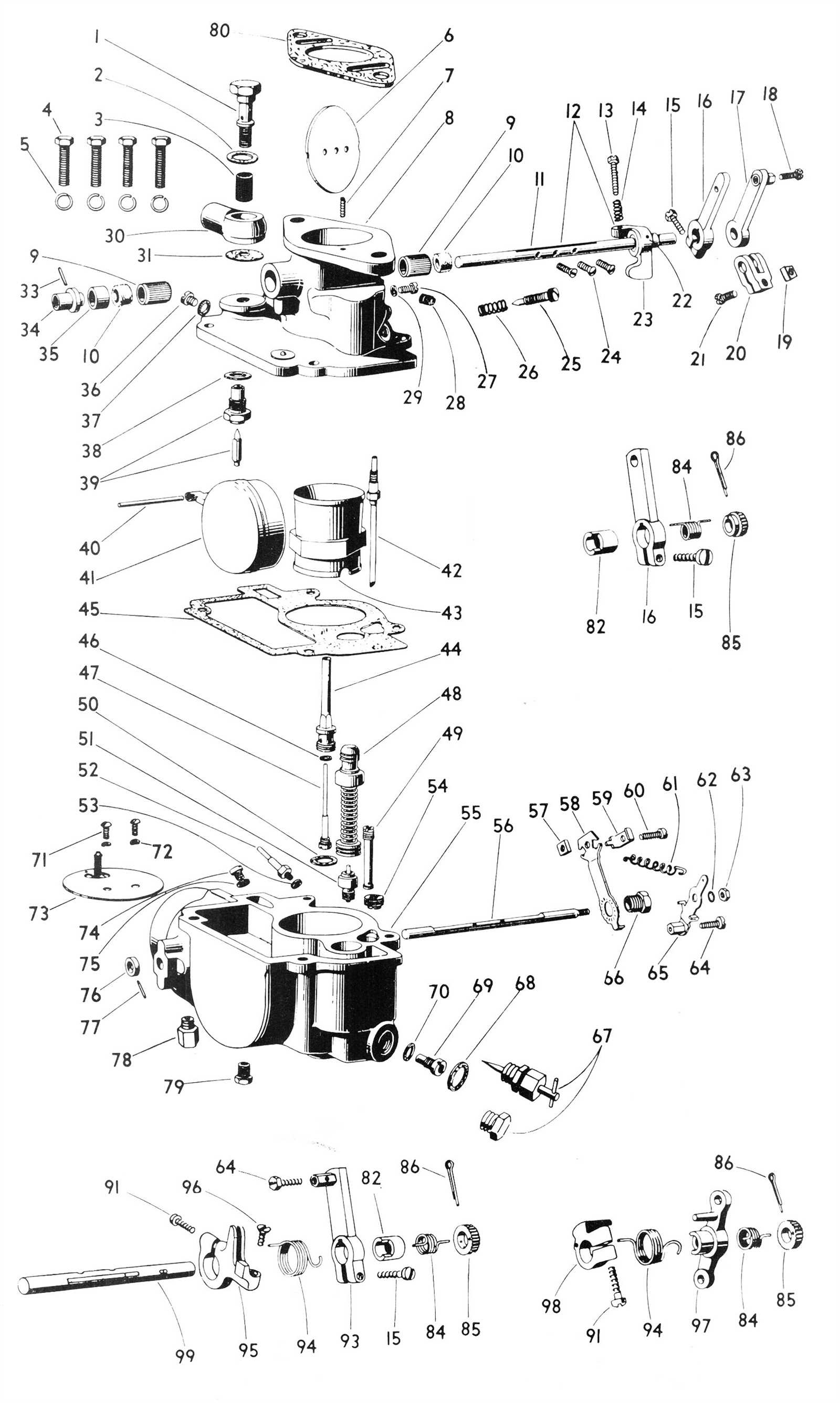 zenith carburetor parts diagram