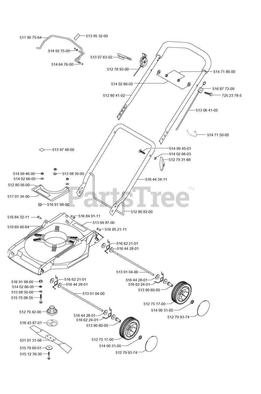 husqvarna self propelled mower parts diagram