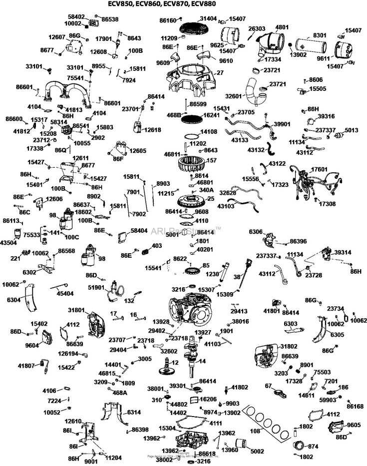 kohler motor parts diagram