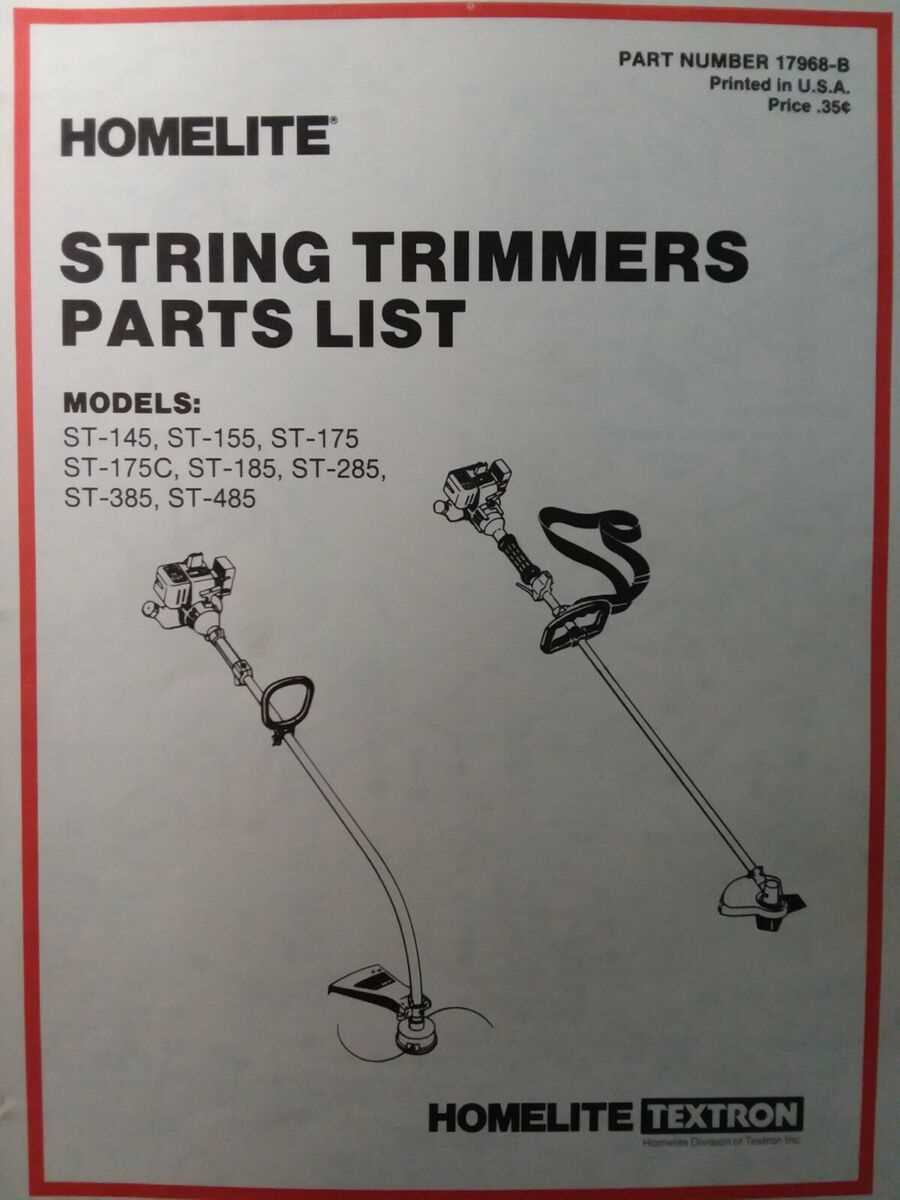 homelite string trimmer parts diagram