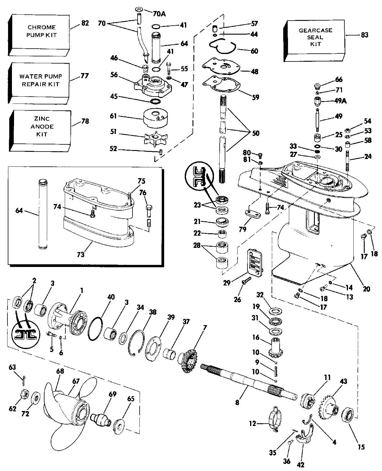 25 hp johnson outboard parts diagram