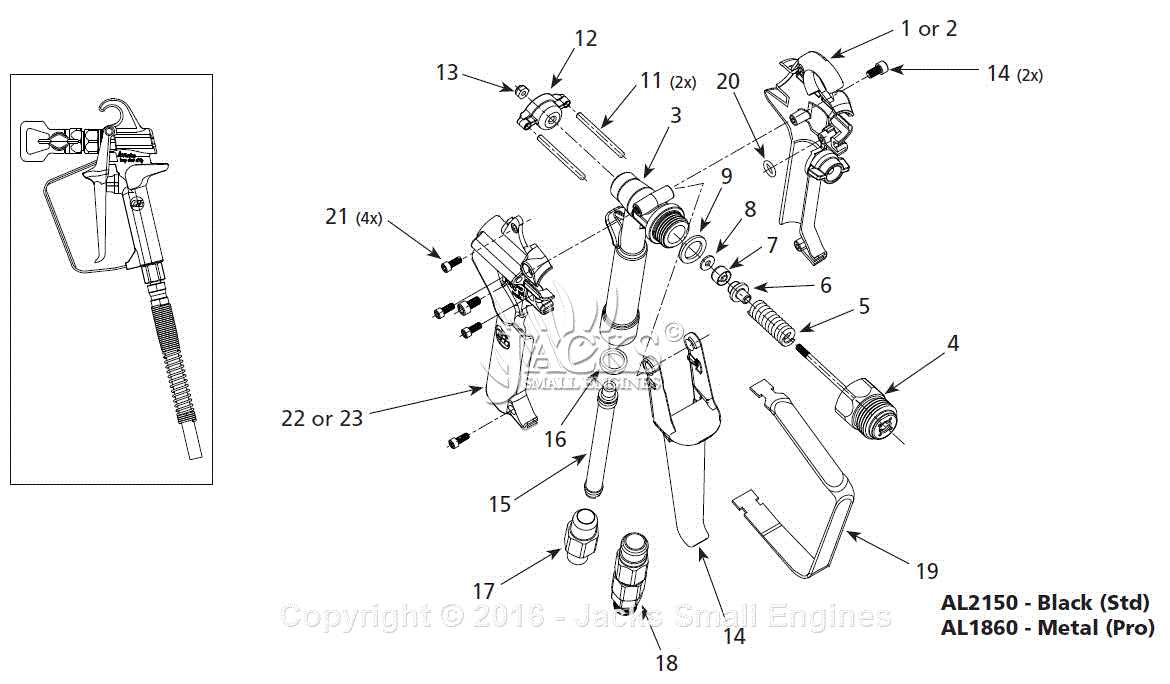 krause and becker airless paint sprayer parts diagram