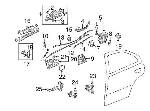 2007 honda odyssey sliding door parts diagram