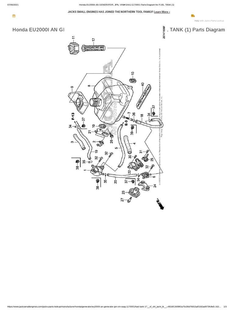 honda generator eu2000i parts diagram