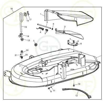 john deere la115 mower deck parts diagram