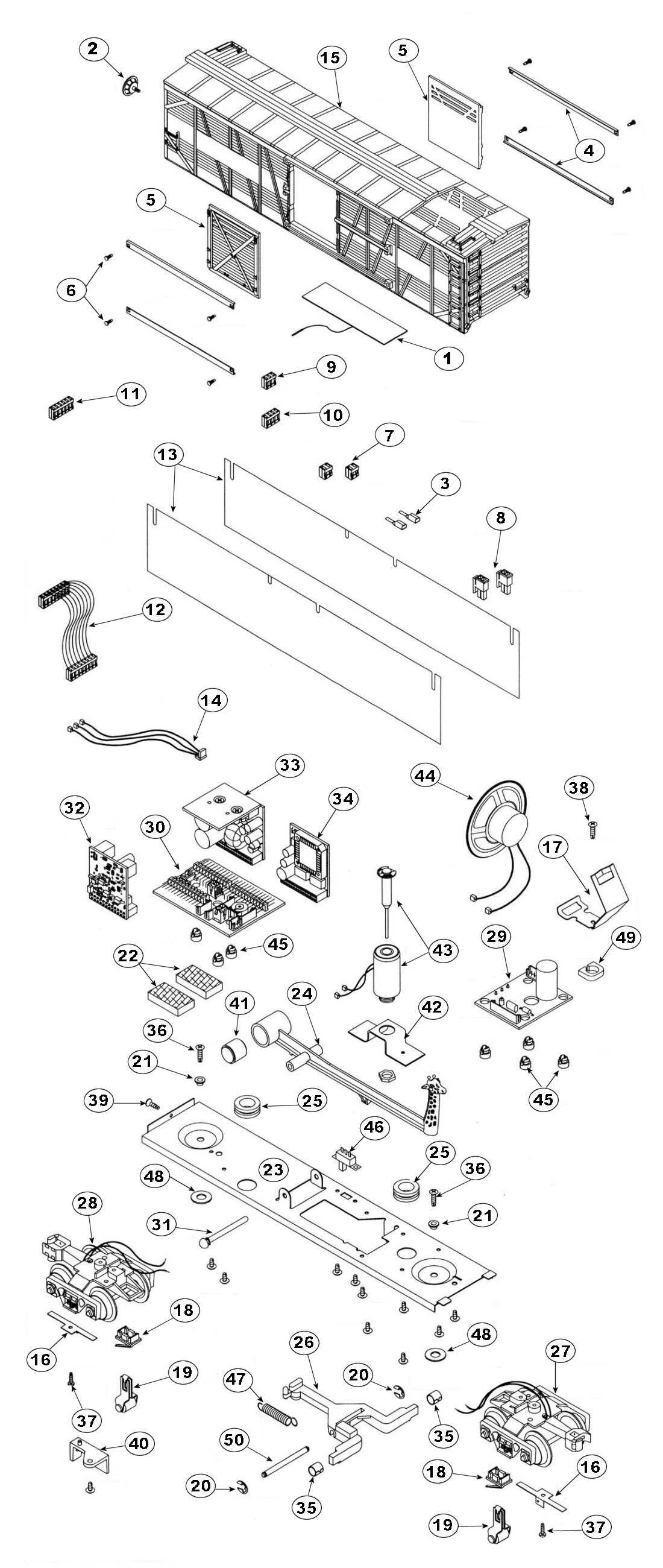 lionel parts list and exploded diagrams