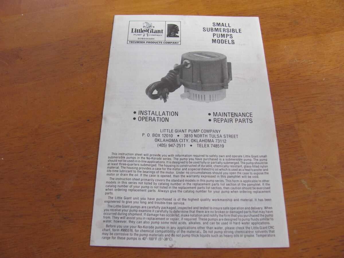 little giant pump parts diagram