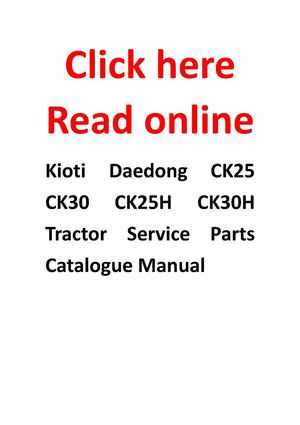 kioti ck30 parts diagram