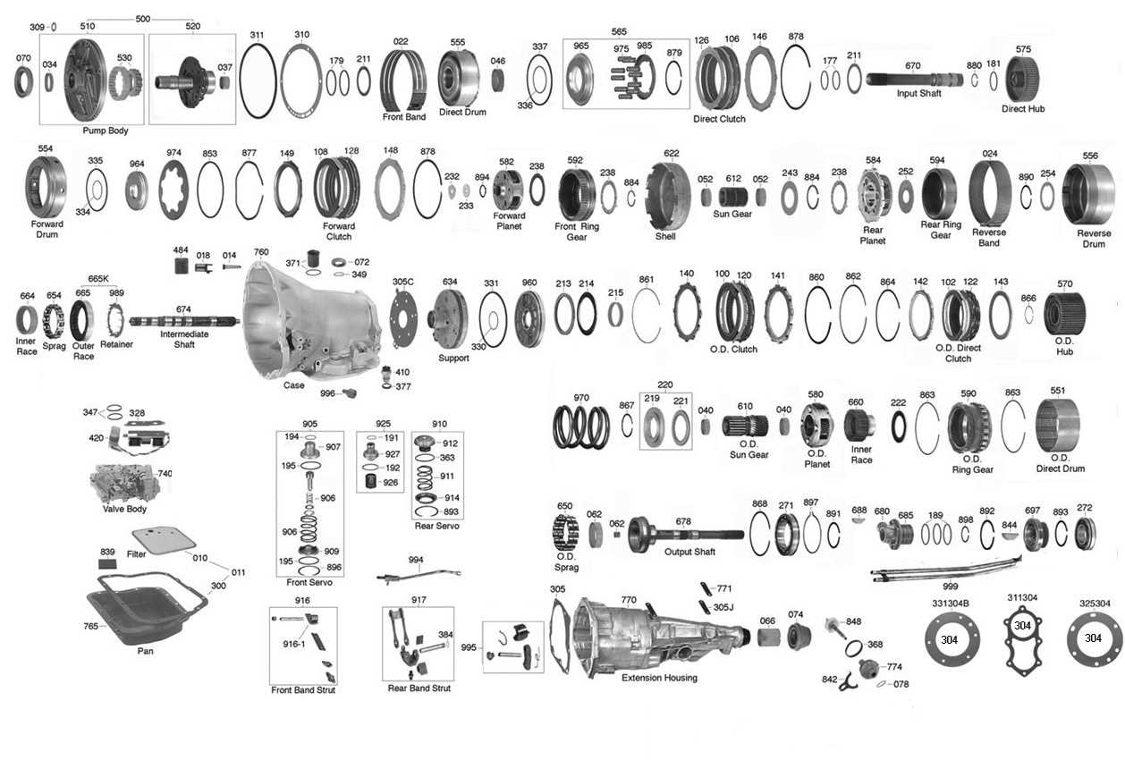 46re transmission parts diagram