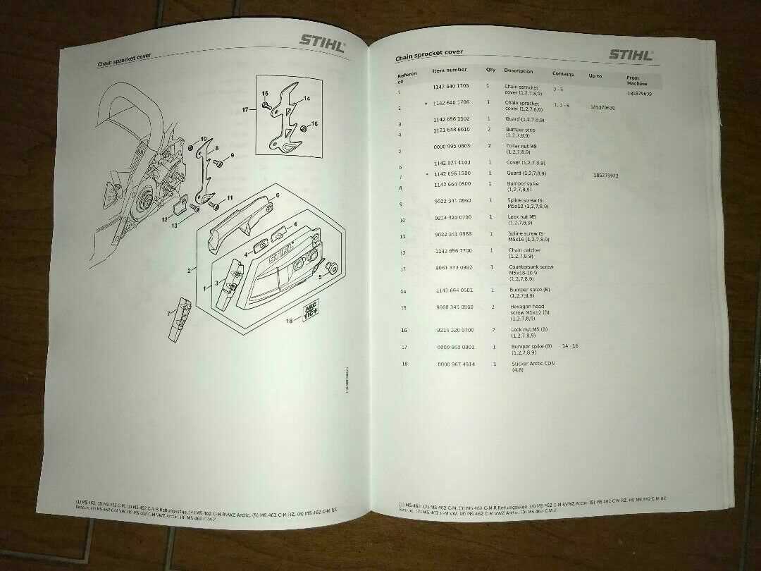 stihl ms 461 parts diagram