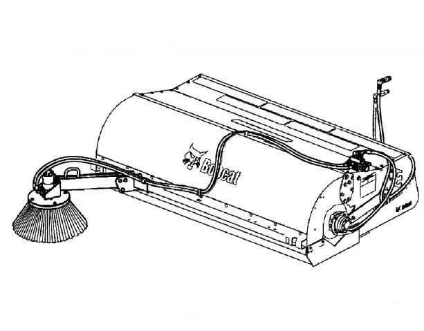 bobcat sweeper parts diagram