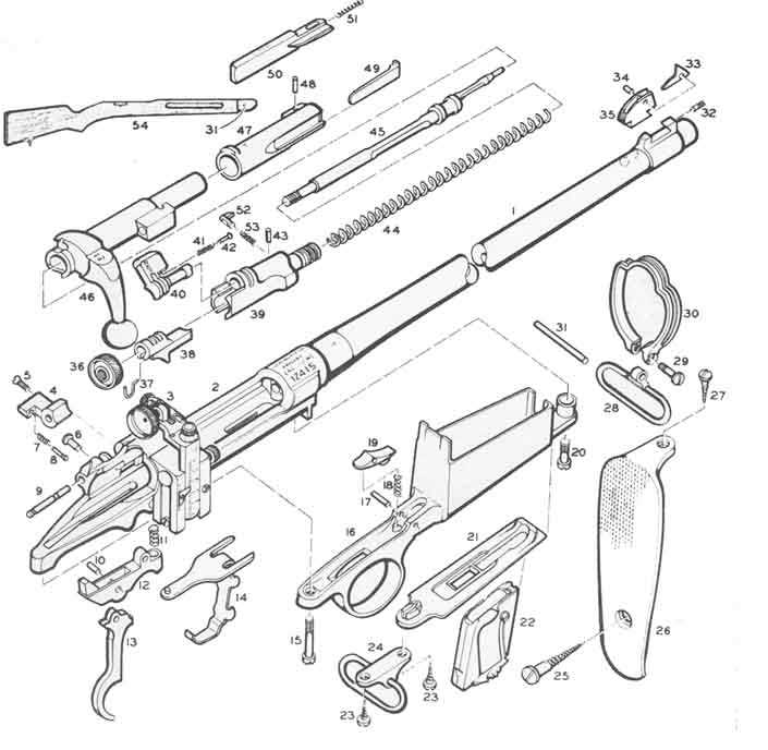 m2 carbine parts diagram