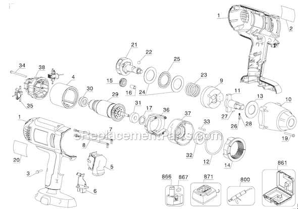 dewalt impact driver parts diagram