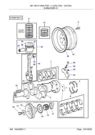 massey ferguson 240 parts diagram