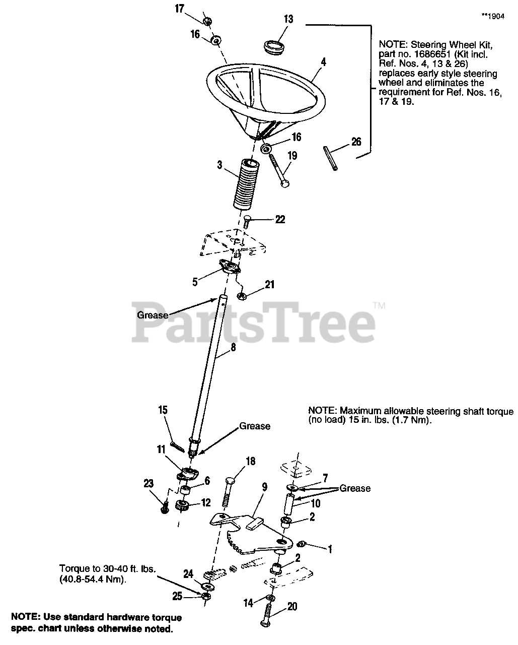 massey ferguson steering parts diagram