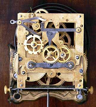 mechanical clock parts diagram