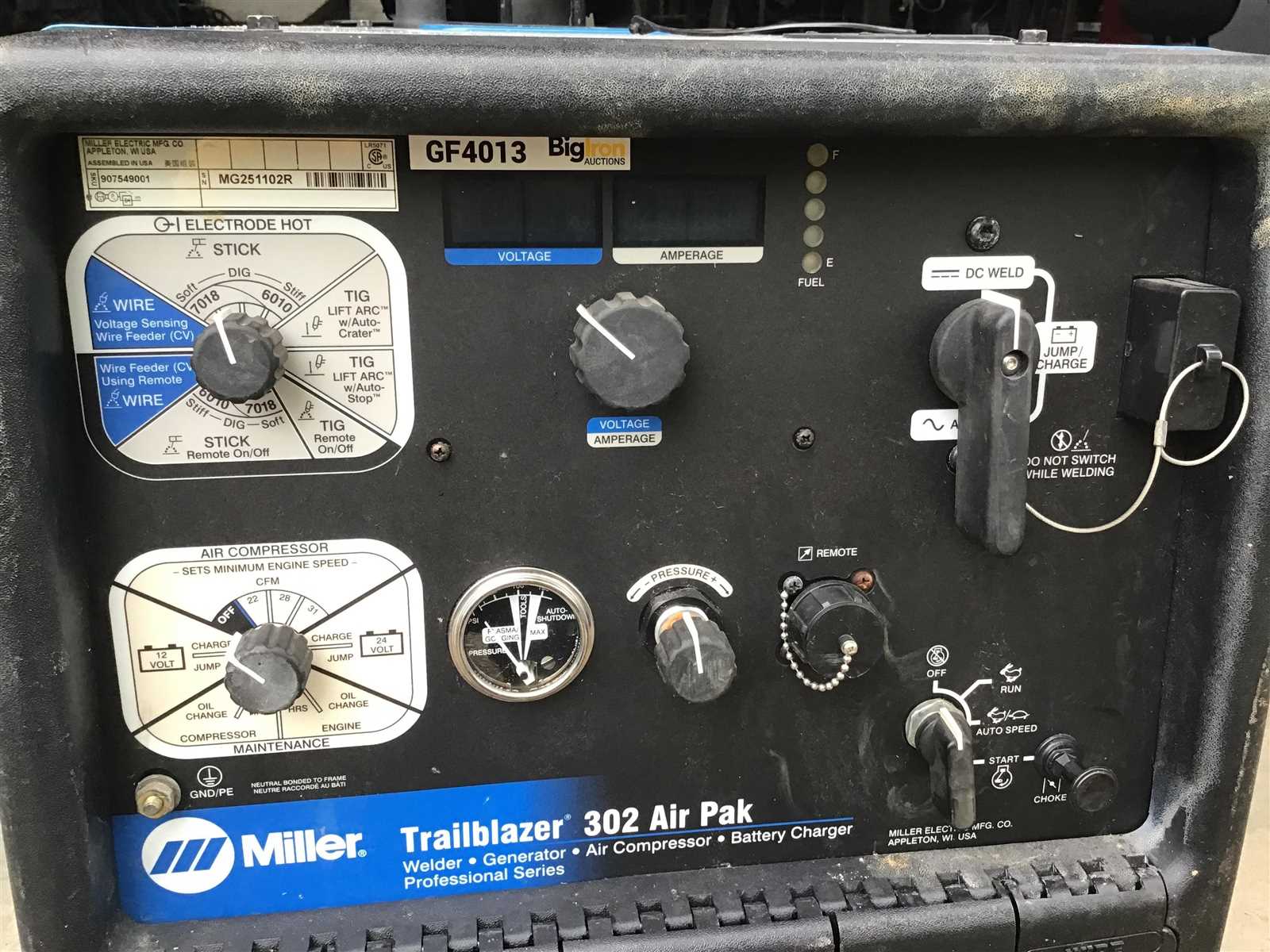 miller trailblazer 302 parts diagram