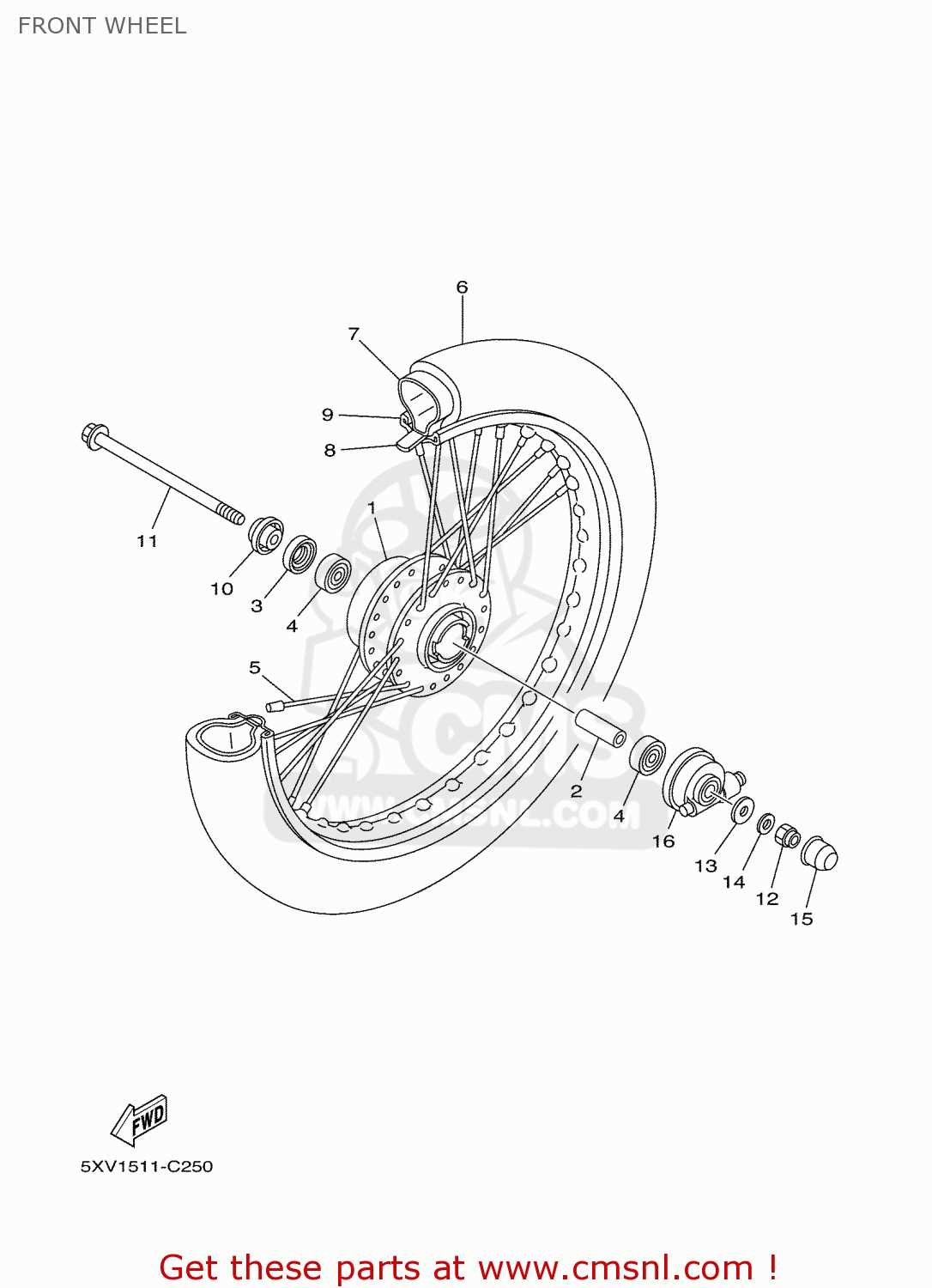 motorcycle wheel parts diagram