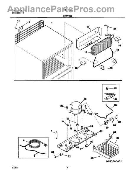 crosley refrigerator parts diagram