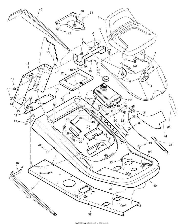 murray riding lawn mower parts diagram