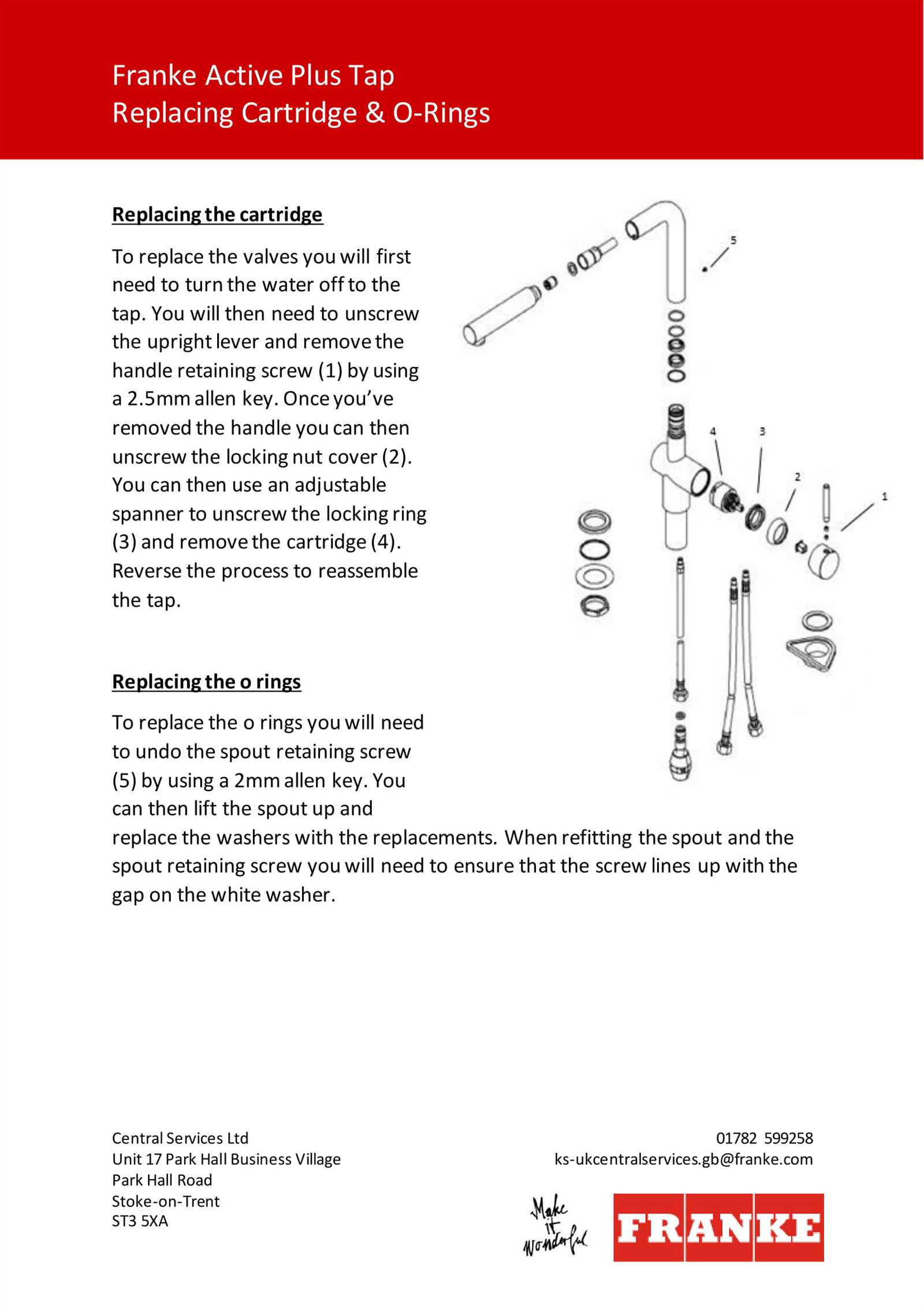 franke faucet parts diagram