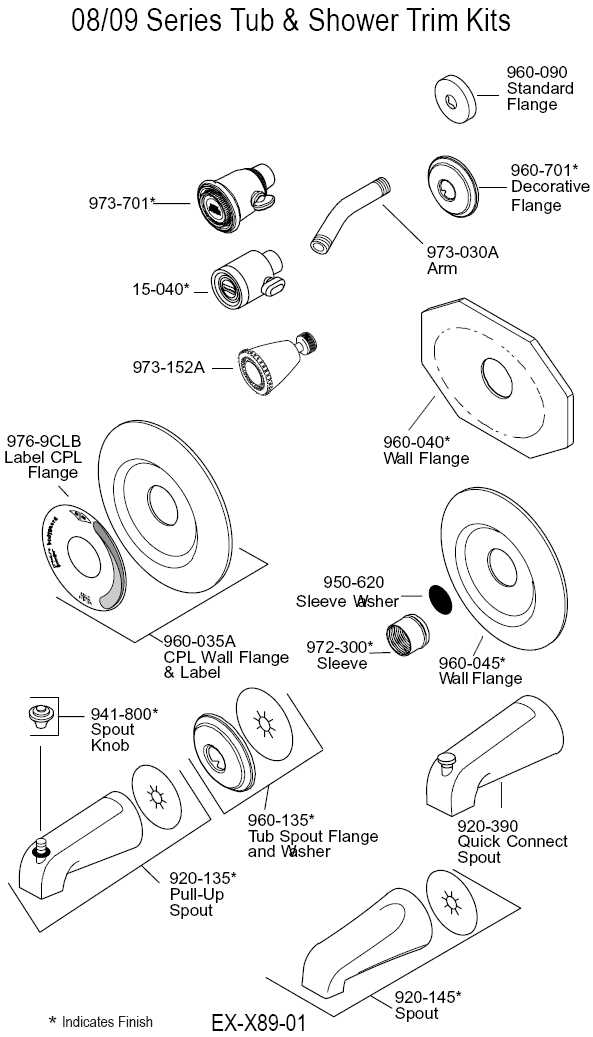 shower parts diagram