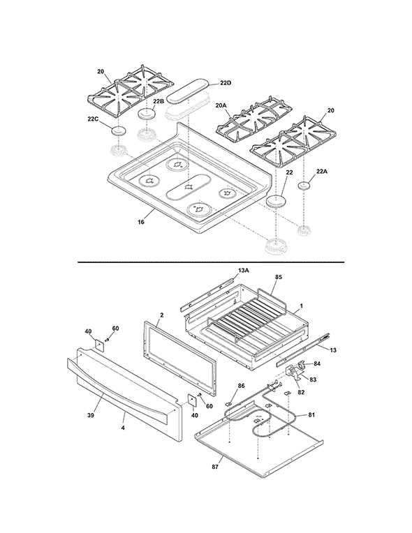 kenmore gas range model 790 parts diagram