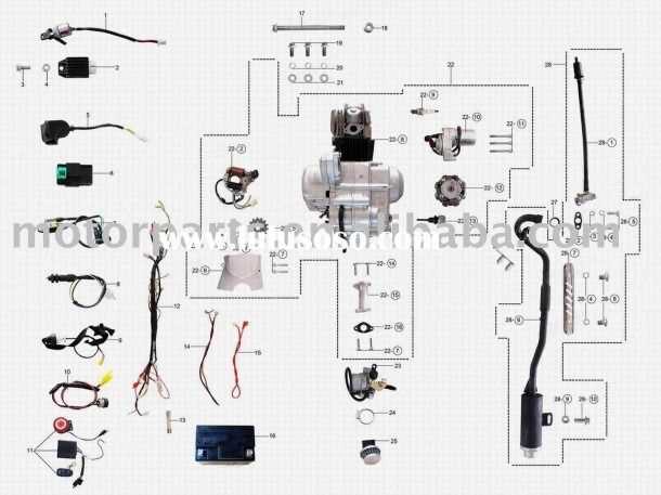 coolster 110cc atv parts diagram