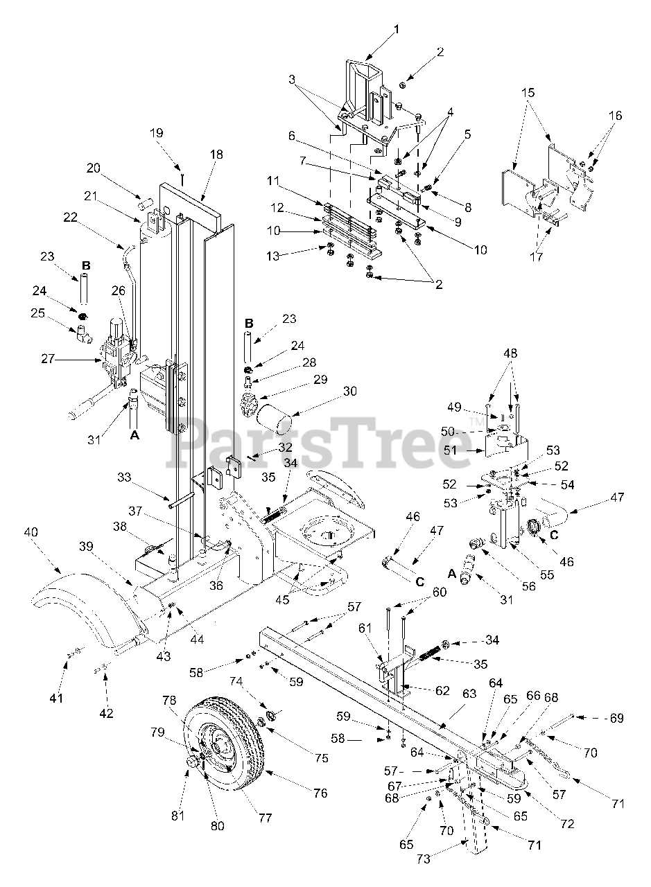 log splitter parts diagram