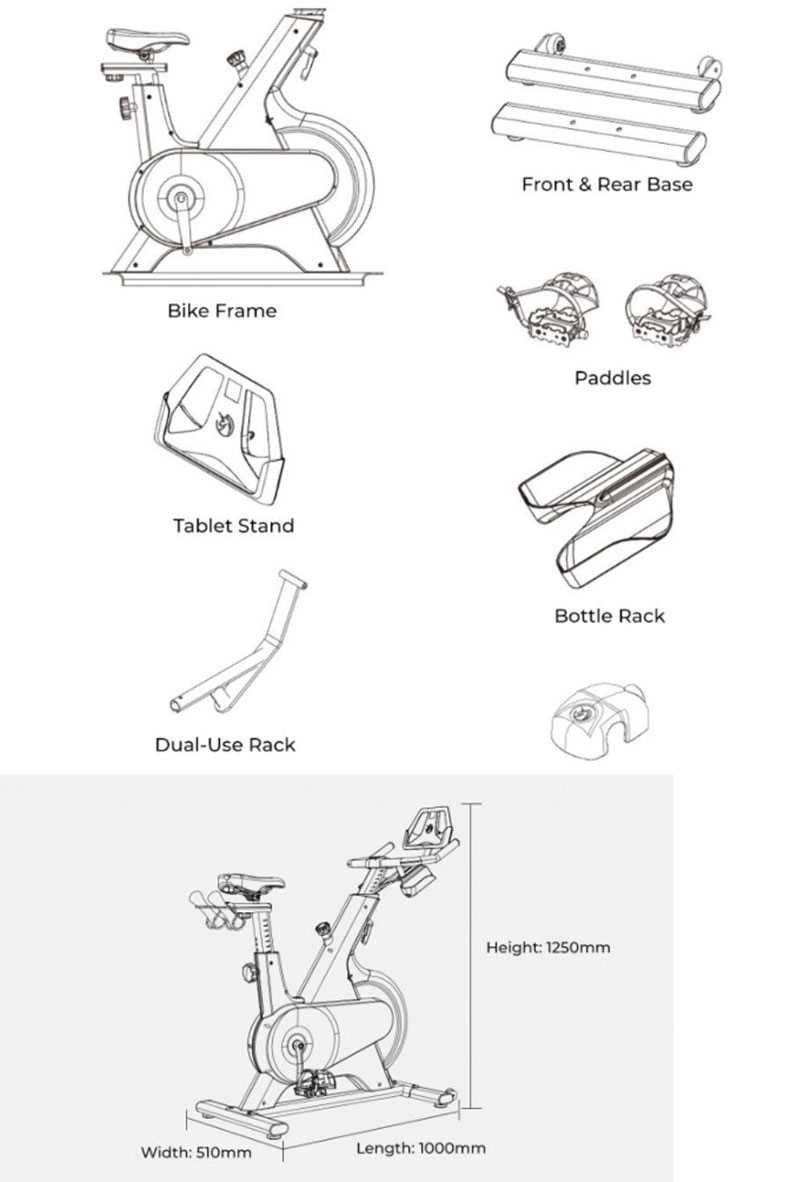 peloton bike parts diagram