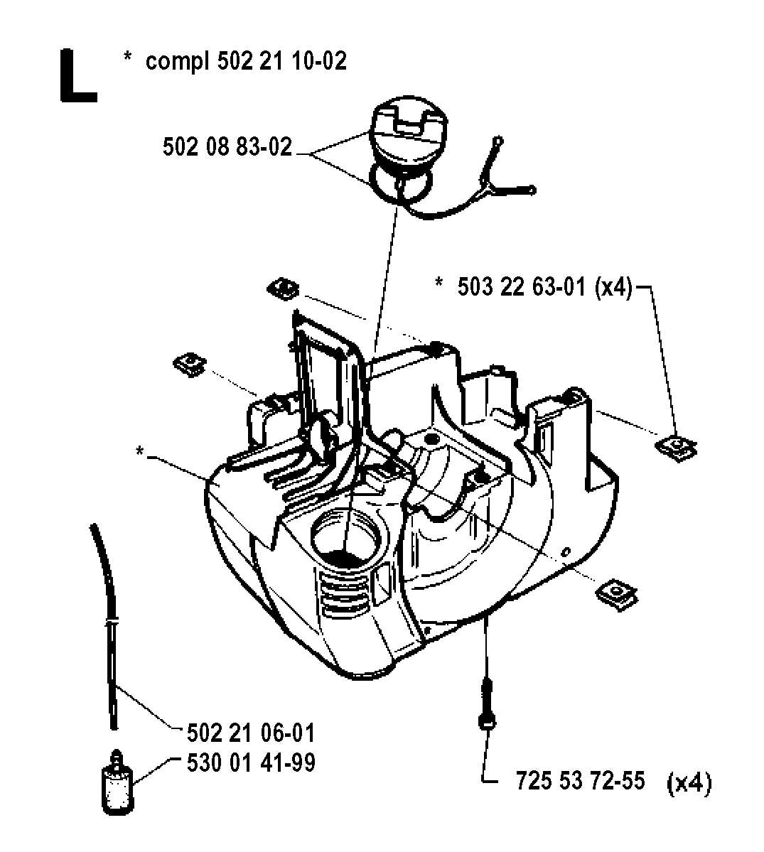 husqvarna 235 parts diagram