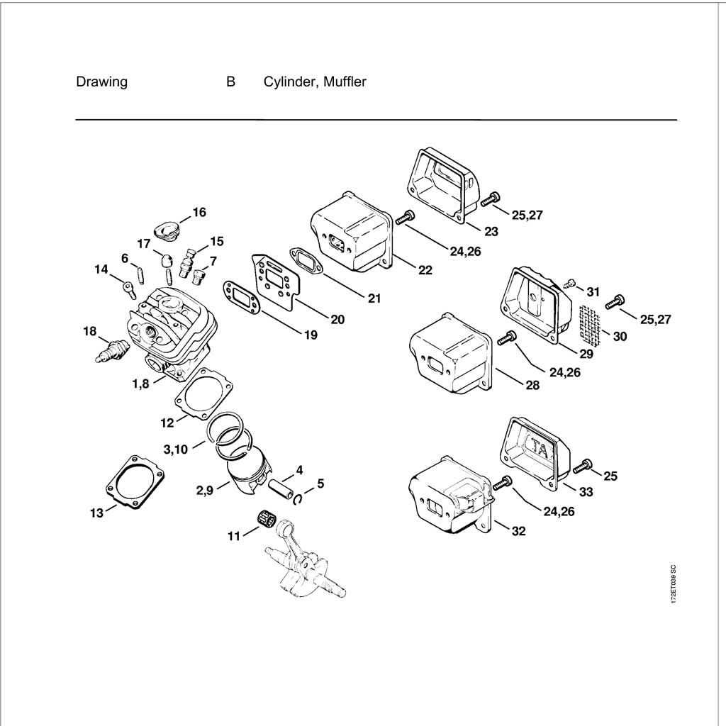 stihl ms250 chainsaw parts diagram