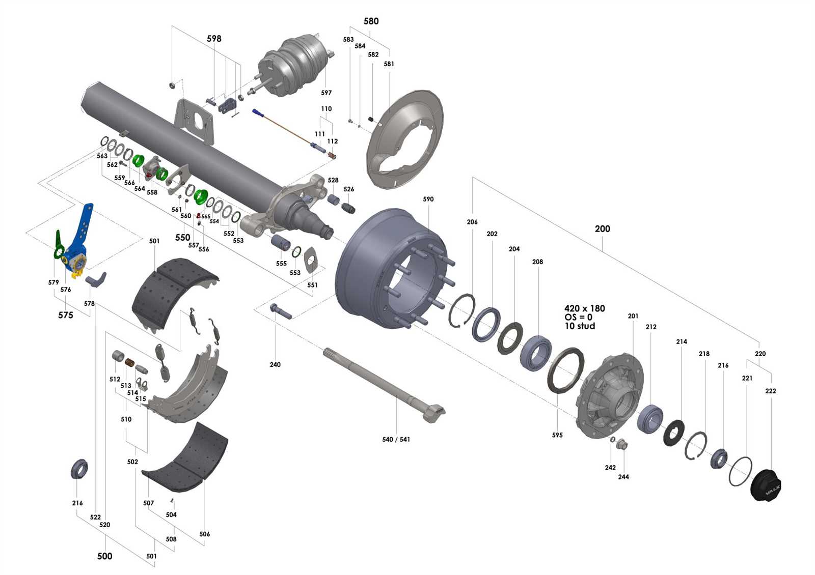 axle parts diagram