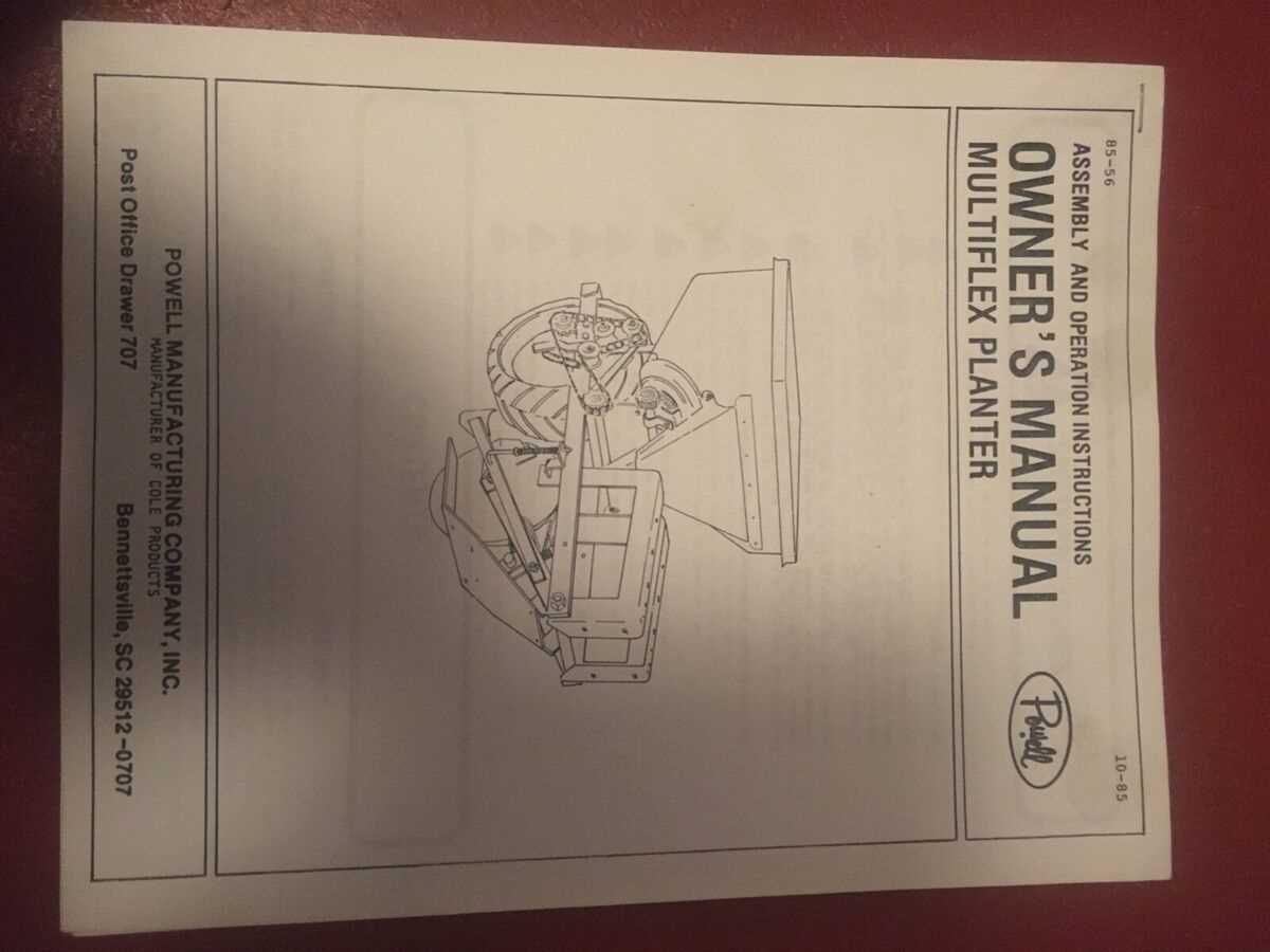 cole planter parts diagram